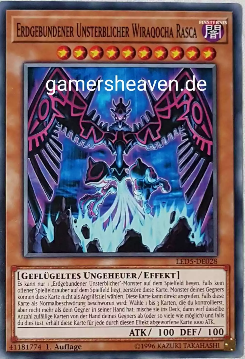 Erdgebundener Unsterblicher Wiraqocha Rasca LED5-DE028 ist in Common aus Legendary Duelists: Immortal Destiny 1.Auflage