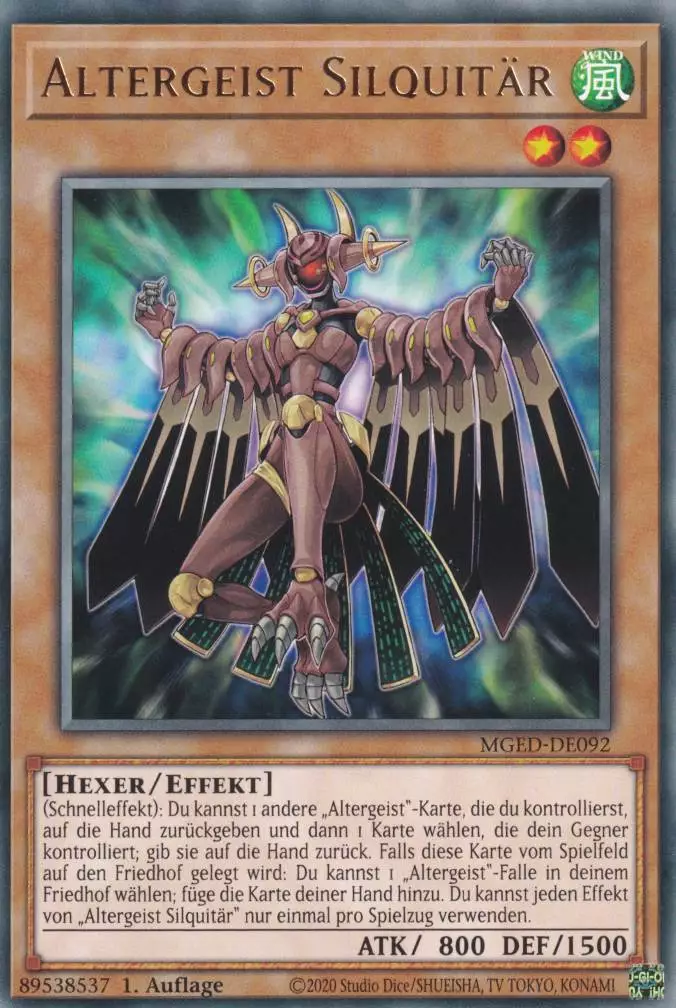 Altergeist Silquitär MGED-DE092 ist in Rare Yu-Gi-Oh Karte aus Maximum Gold El Dorado 1.Auflage