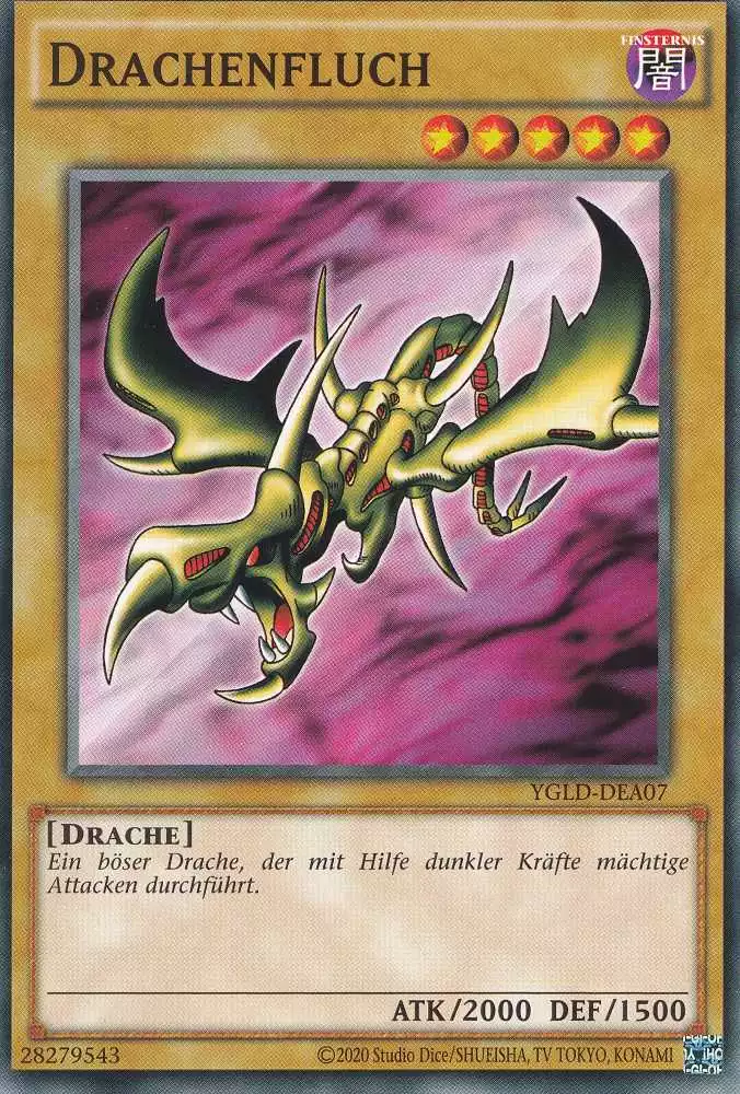 Drachenfluch YGLD-DEA07 ist in Common Yu-Gi-Oh Karte aus Yugis Legendary Decks - King of Games unlimitiert