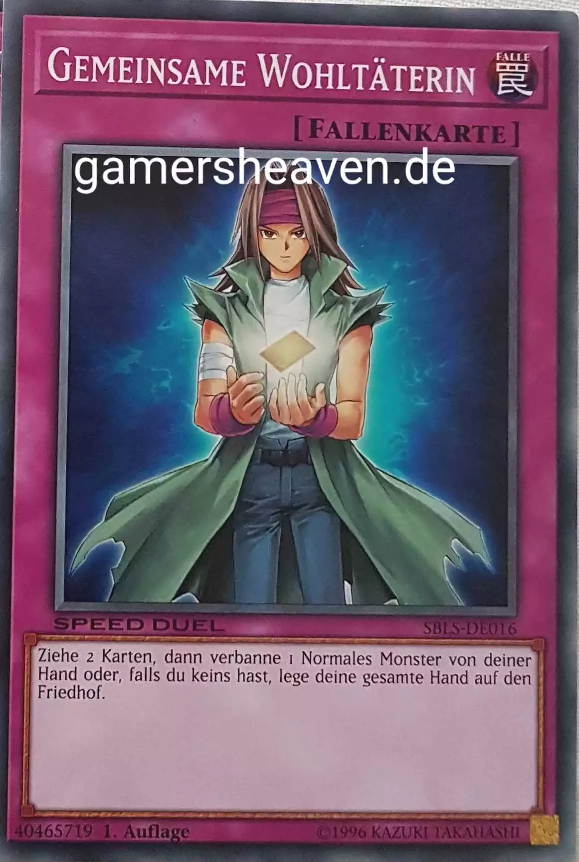 Gemeinsame Wohltäterin SBLS-DE016 ist in Common Yu-Gi-Oh Karte aus Speed Duel Arena of Lost Souls 1. Auflage