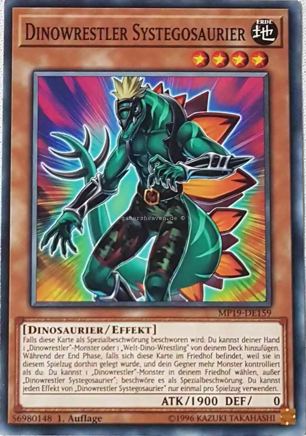 Dinowrestler Systegosaurier MP19-DE159 ist in Common aus Gold Sarcophagus Tin 2019 1.Auflage