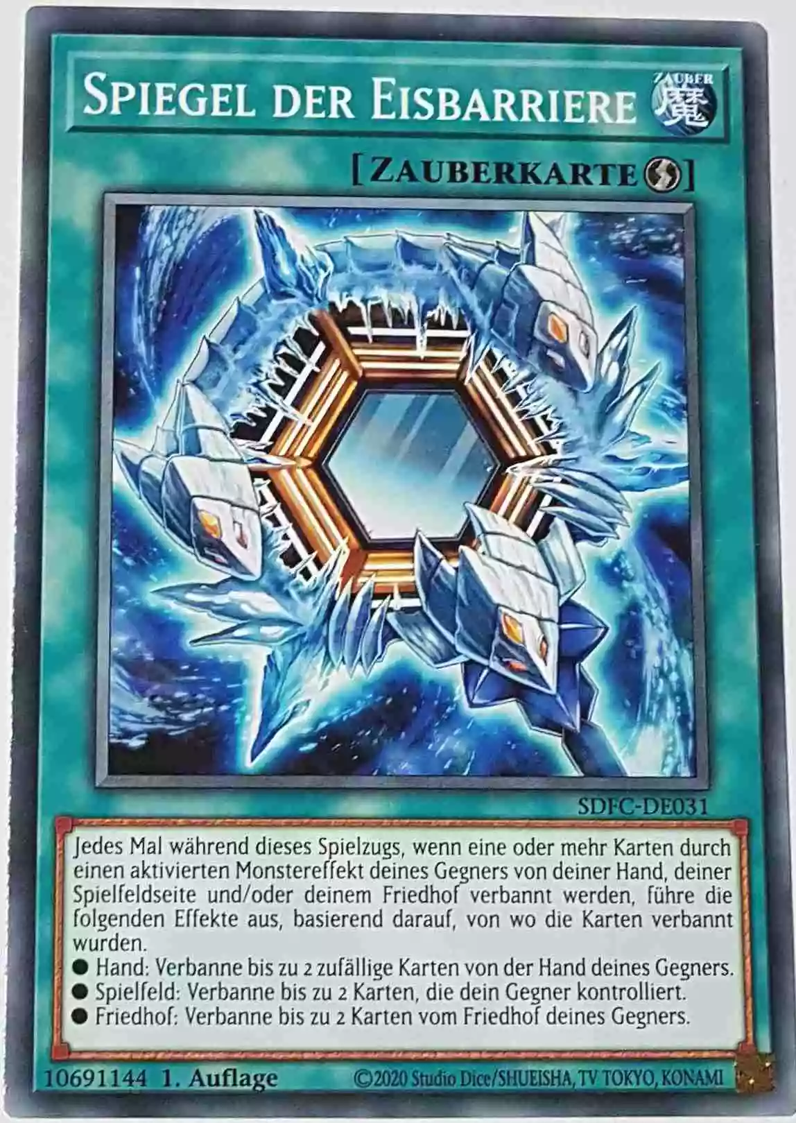 Spiegel der Eisbarriere SDFC-DE031 ist in Common Yu-Gi-Oh Karte aus Freezing Chains 1.Auflage