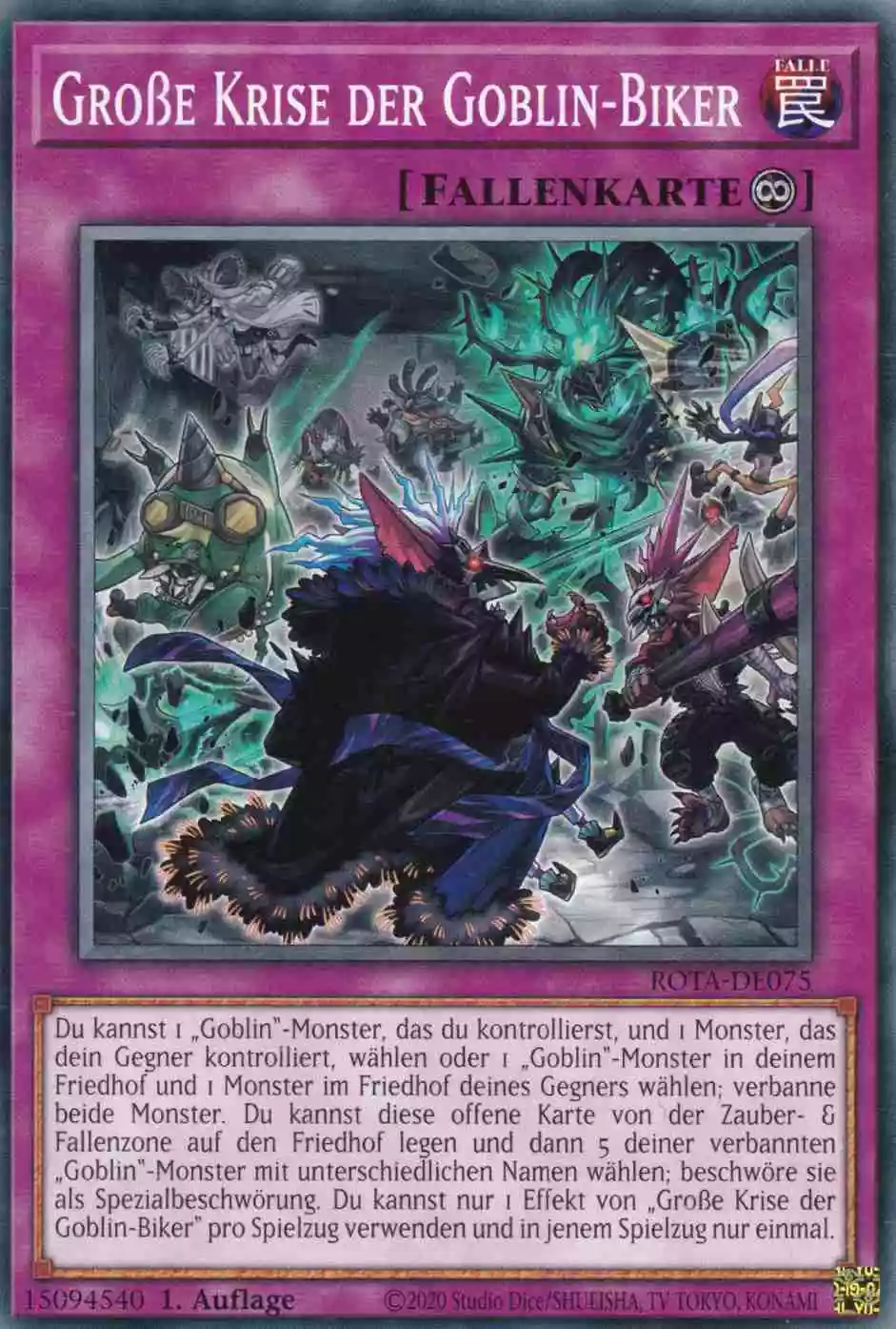 Große Krise der Goblin-Biker ROTA-DE075 ist in Common Yu-Gi-Oh Karte aus Rage of the Abyss 1.Auflage