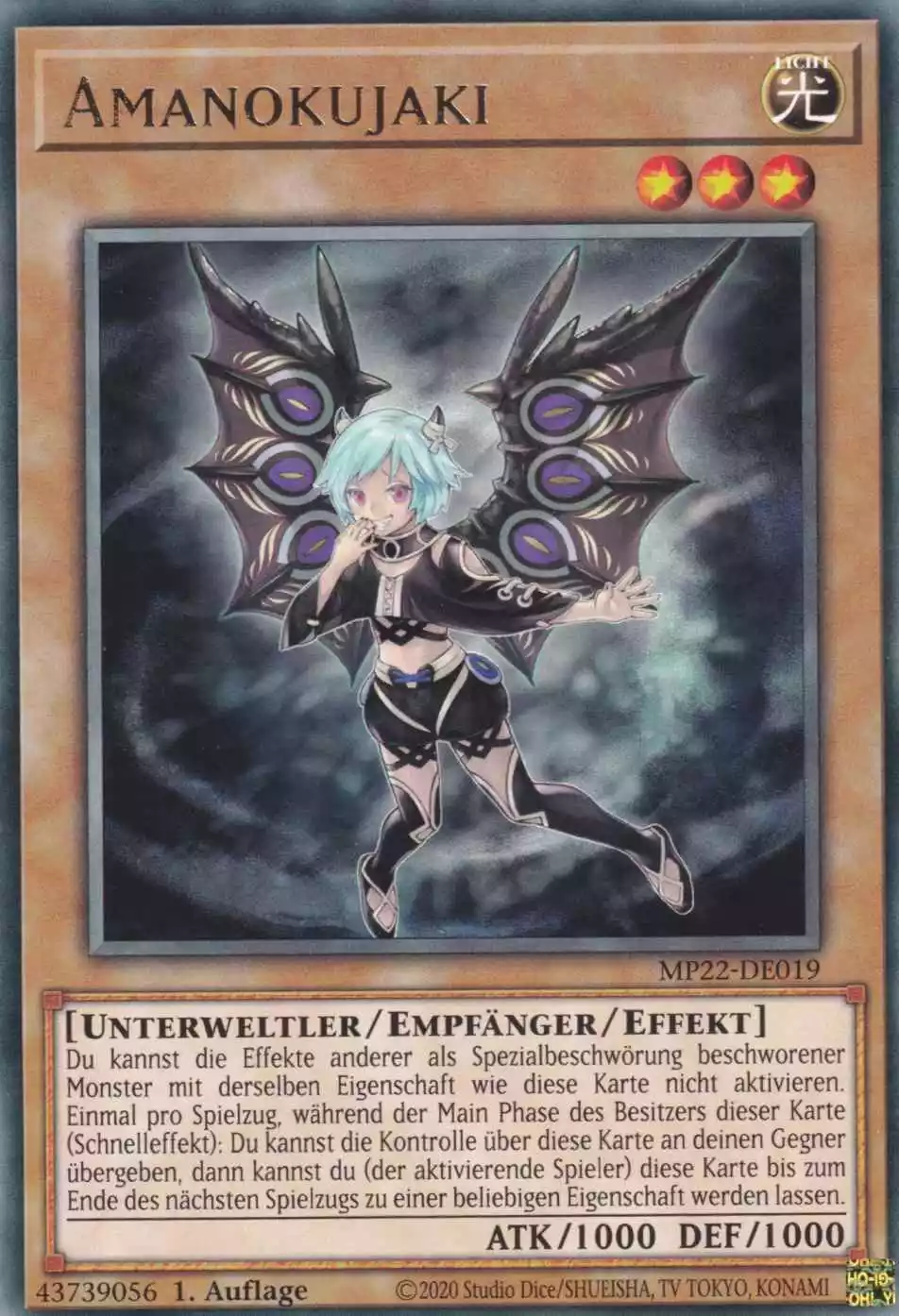 Amanokujaki MP22-DE019 ist in Rare Yu-Gi-Oh Karte aus Tin of the Pharaoh’s Gods 1.Auflage