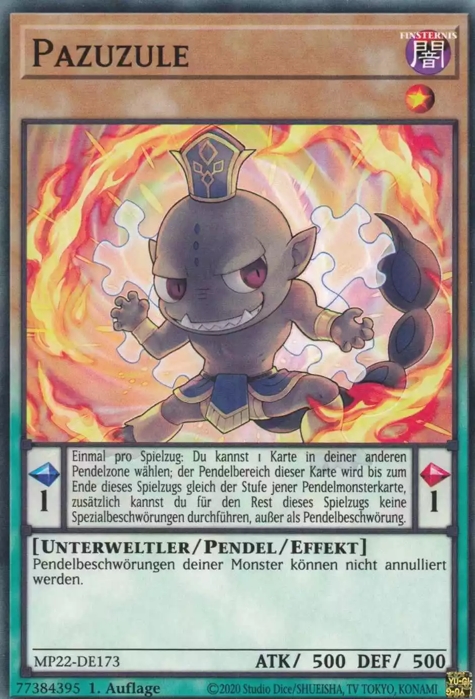 Pazuzule MP22-DE173 ist in Common Yu-Gi-Oh Karte aus Tin of the Pharaoh’s Gods 1.Auflage