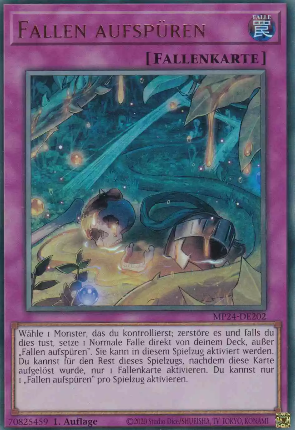 Fallen aufspüren Ultra Rare MP24-DE202 Yugioh Karte Fallen aufspüren MP24-DE202 ist in Ultra Rare Yu-Gi-Oh Karte aus 25th Anniversary Tin Dueling Mirrors 1.Auflage