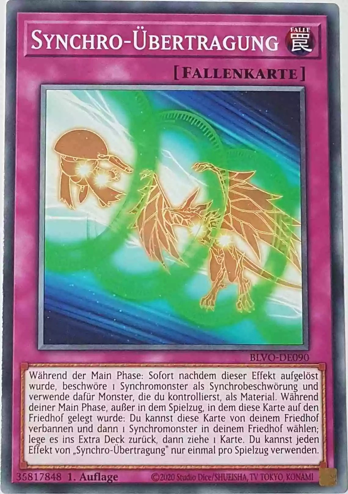 Synchro-Übertragung BLVO-DE090 ist in Common Yu-Gi-Oh Karte aus Blazing Vortex 1.Auflage