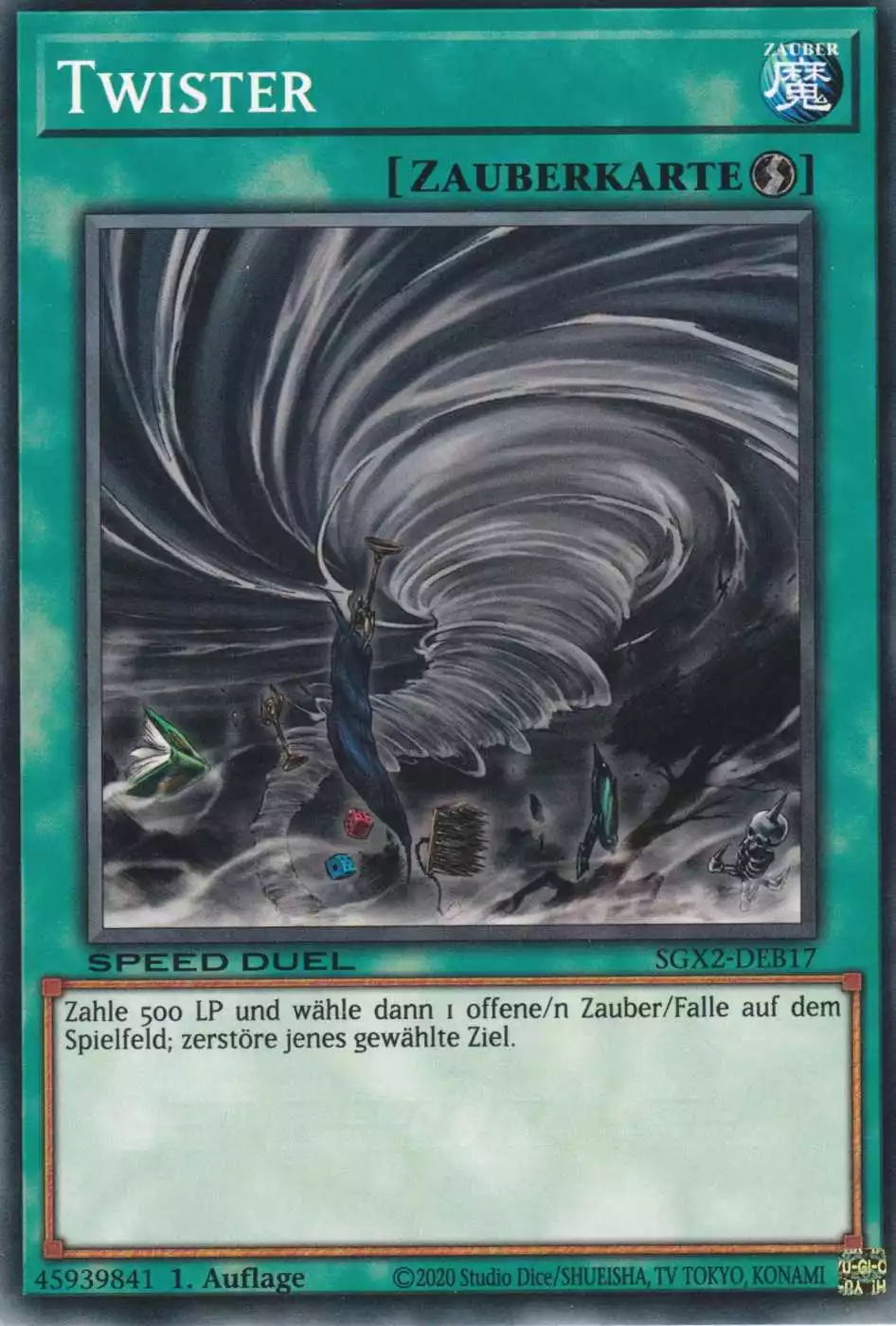 Twister SGX2-DEB17 ist in Common Yu-Gi-Oh Karte aus Speed Duel GX: Midterm Paradox 1.Auflage