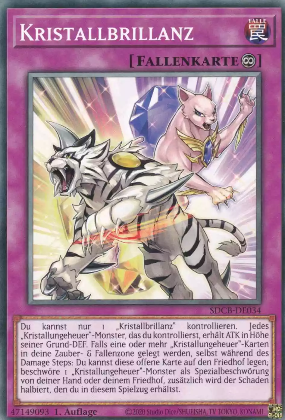 Kristallbrillanz SDCB-DE034 ist in Common Yu-Gi-Oh Karte aus Structure Deck: Legend of the Crystal Beasts 1.Auflage