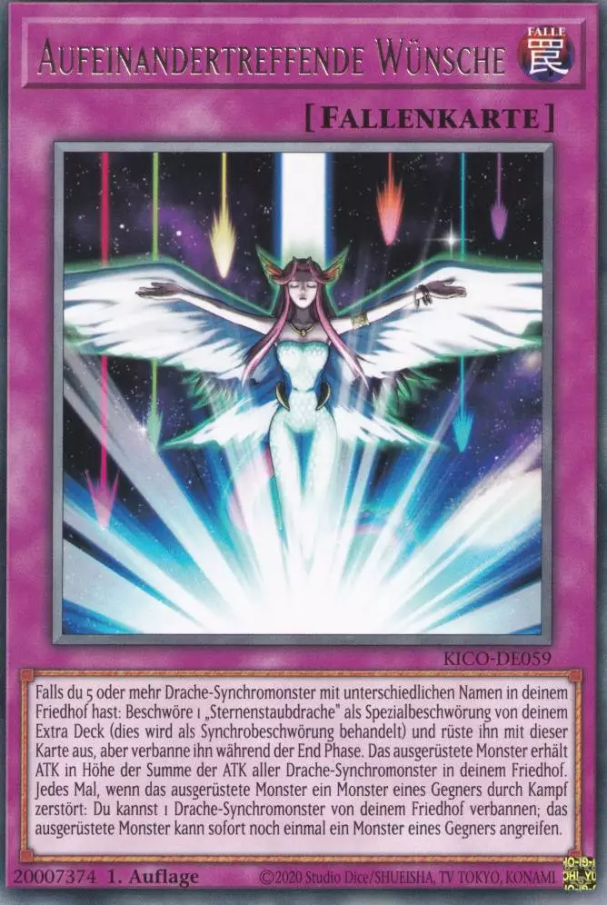 Aufeinandertreffende Wünsche KICO-DE059 ist in Rare Yu-Gi-Oh Karte aus King's Court 1.Auflage