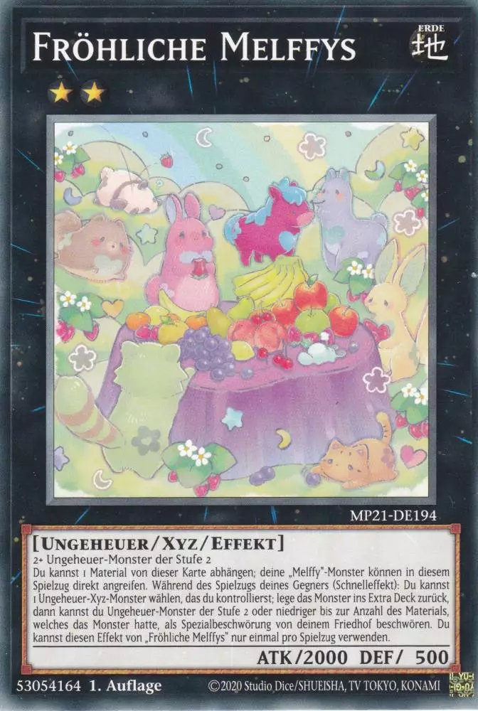 Fröhliche Melffys MP21-DE194 ist in Common Yu-Gi-Oh Karte aus Tin of Ancient Battles 1.Auflage