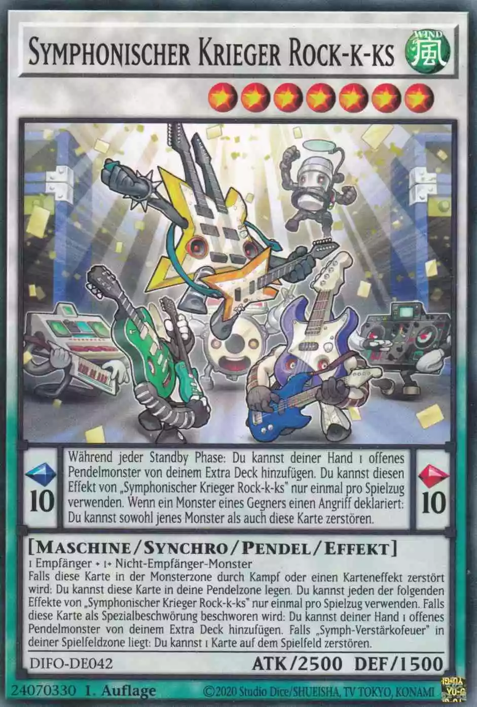 Symphonischer Krieger Rock-k-ks DIFO-DE042 ist in Common Yu-Gi-Oh Karte aus Dimension Force 1.Auflage