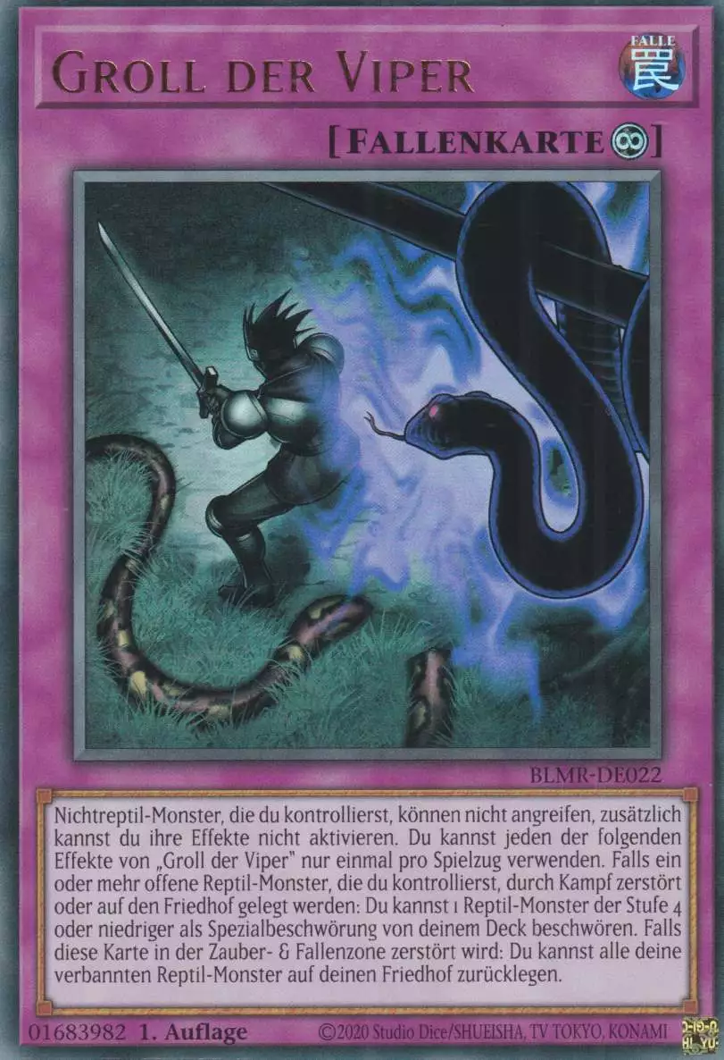 Groll der Viper BLMR-DE022 ist in Ultra Rare Yu-Gi-Oh Karte aus Battles of Legend Monstrous Revenge 1.Auflage