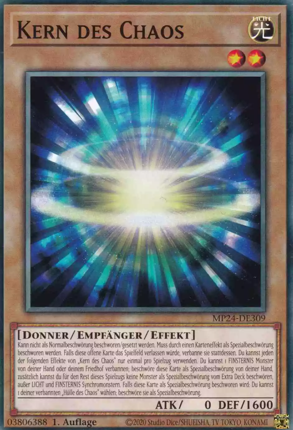 Kern des Chaos MP24-DE309 ist in Common Yu-Gi-Oh Karte aus 25th Anniversary Tin Dueling Mirrors 1.Auflage