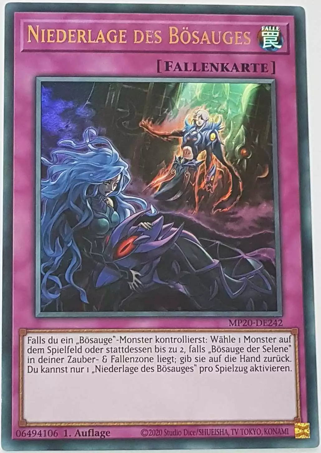 mp20-de242-niederlage-des-boesauges-ultra-rare Niederlage des Bösauges MP20-DE242 ist in Ultra Rare Yu-Gi-Oh Karte aus 2020 Tin of Lost Memories 1.Auflage