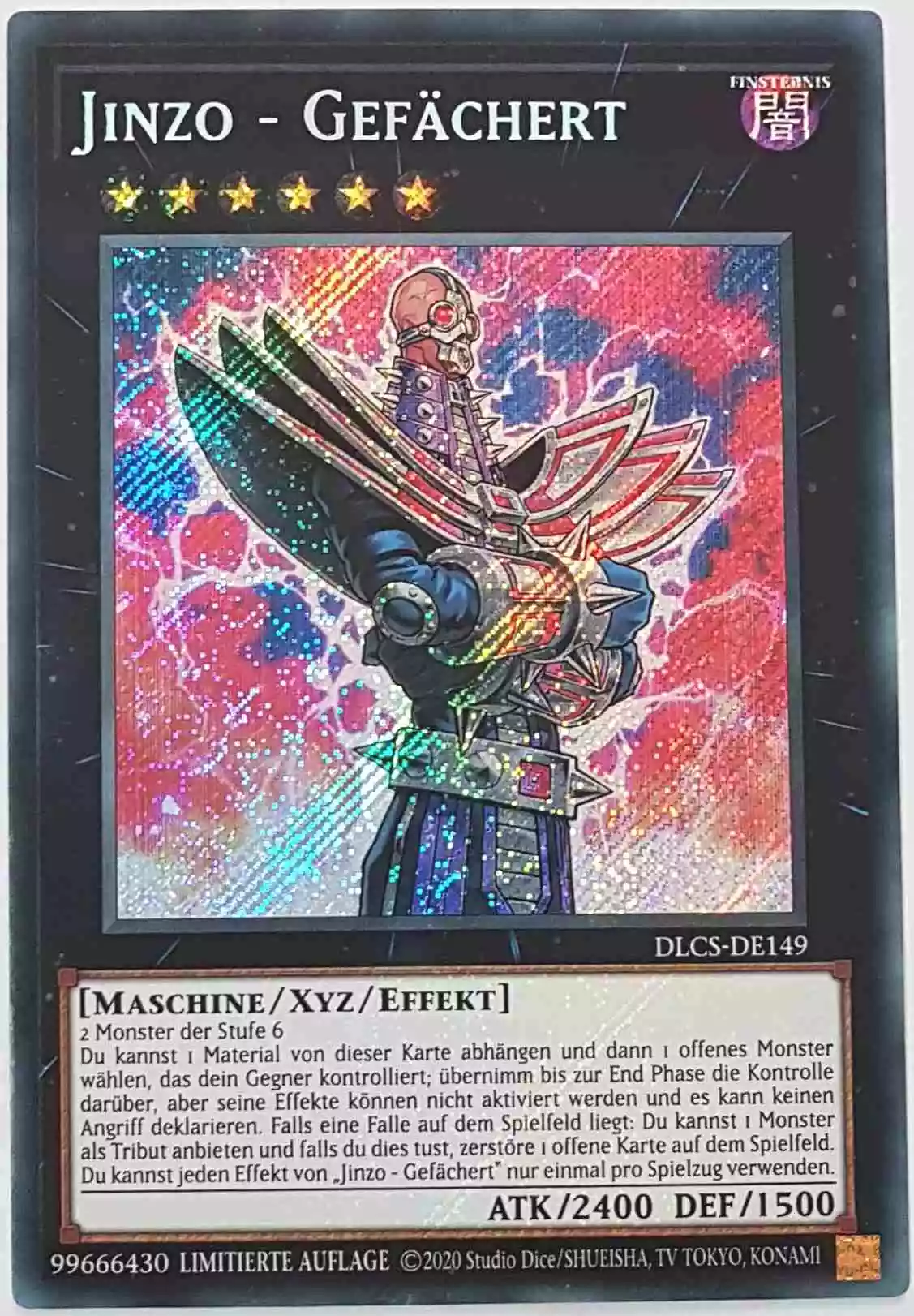 Jinzo - Gefächert DLCS-DE149 ist in Secret Rare Yu-Gi-Oh Karte aus Dragons of Legend The Complete Series Limitierte Auflage 