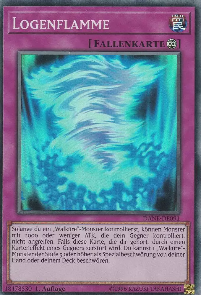 Logenflamme DANE-DE091 ist in Super Rare Yu-Gi-Oh Karte aus Dark Neostorm 1.Auflage