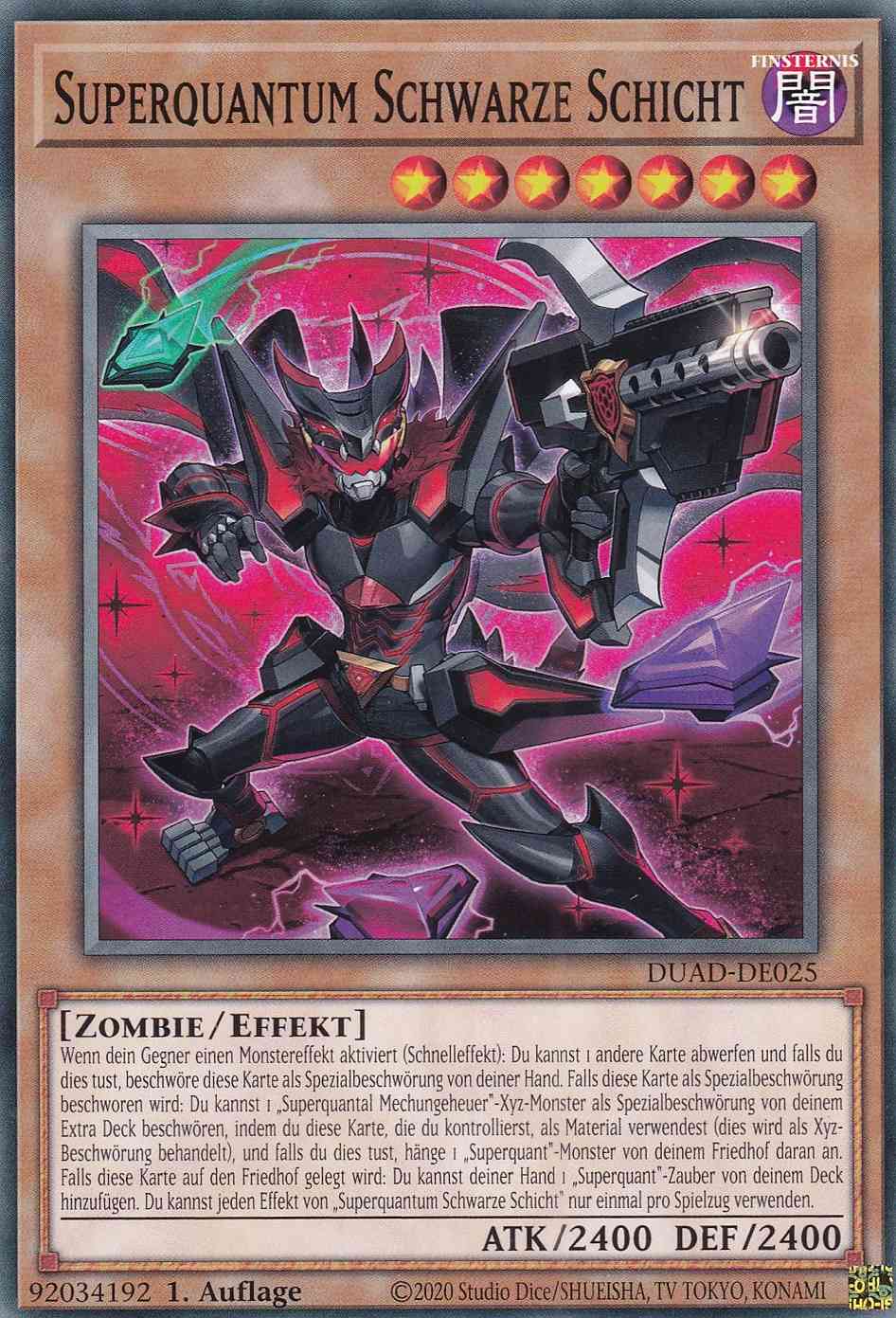 Superquantum Schwarze Schicht DUAD-DE025 ist in Common Yu-Gi-Oh Karte aus Duelist’s Advance 1.Auflage