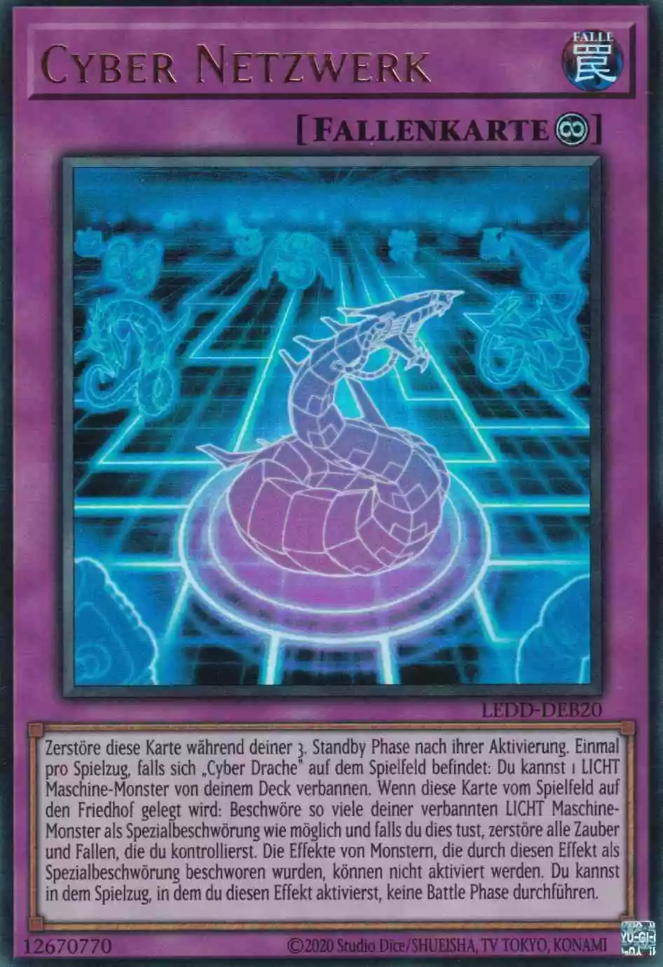 Cyber Netzwerk LEDD-DEB20-U ist in Ultra Rare Yu-Gi-Oh Karte aus Legendary Dragon Decks unlimitiert