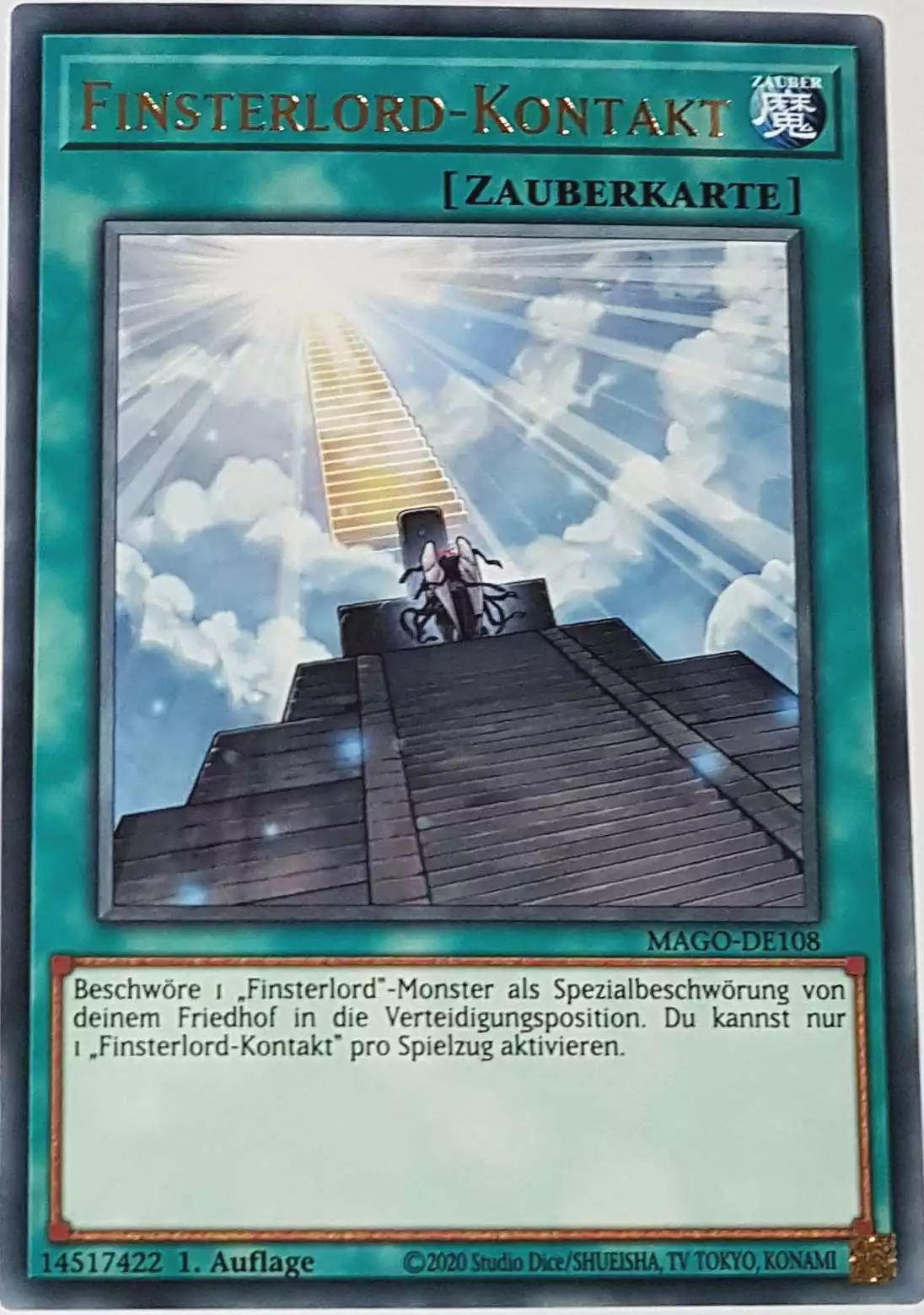 Finsterlord-Kontakt MAGO-DE108 ist in Gold Rare Yu-Gi-Oh Karte aus Maximum Gold 1. Auflage