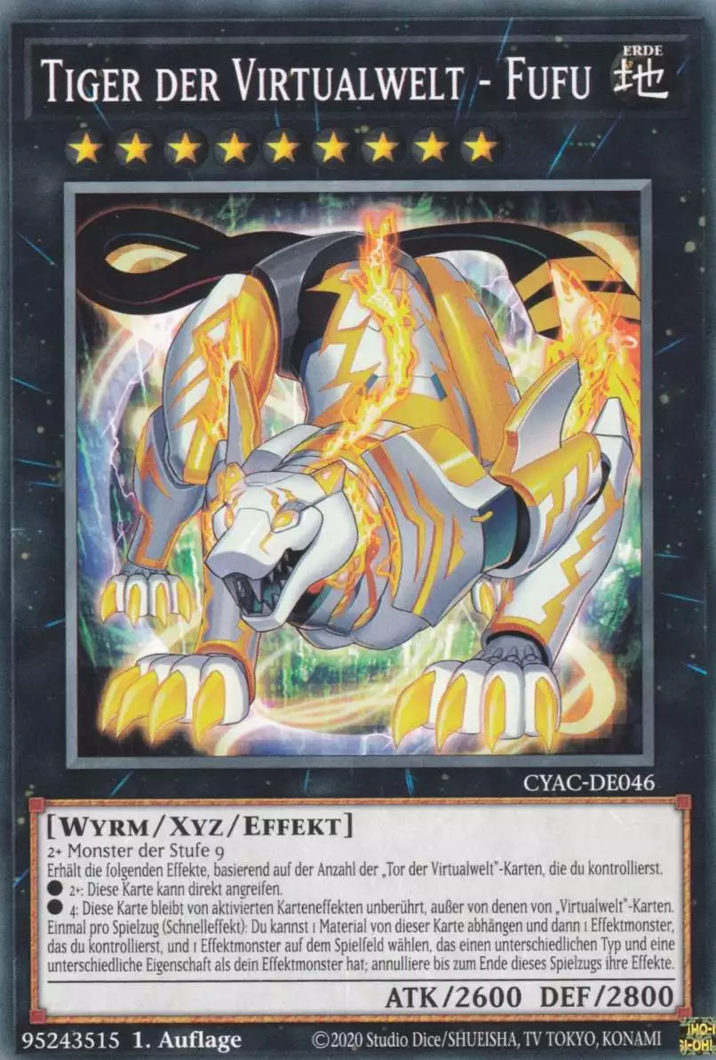 Tiger der Virtualwelt - Fufu CYAC-DE046 ist in Common Yu-Gi-Oh Karte aus Cyberstorm Access 1.Auflage