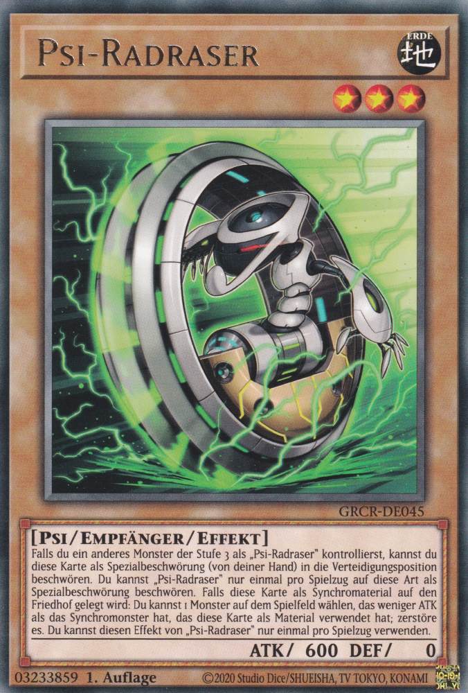 Psi-Radraser GRCR-DE045 ist in Rare Yu-Gi-Oh Karte aus The Grand Creators 1.Auflage