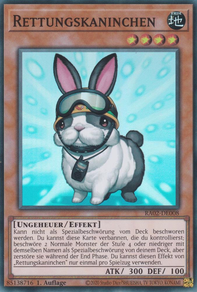 Rettungskaninchen RA02-DE008 ist in Super Rare Yu-Gi-Oh Karte aus 25th Anniversary Rarity Collection 2 1.Auflage