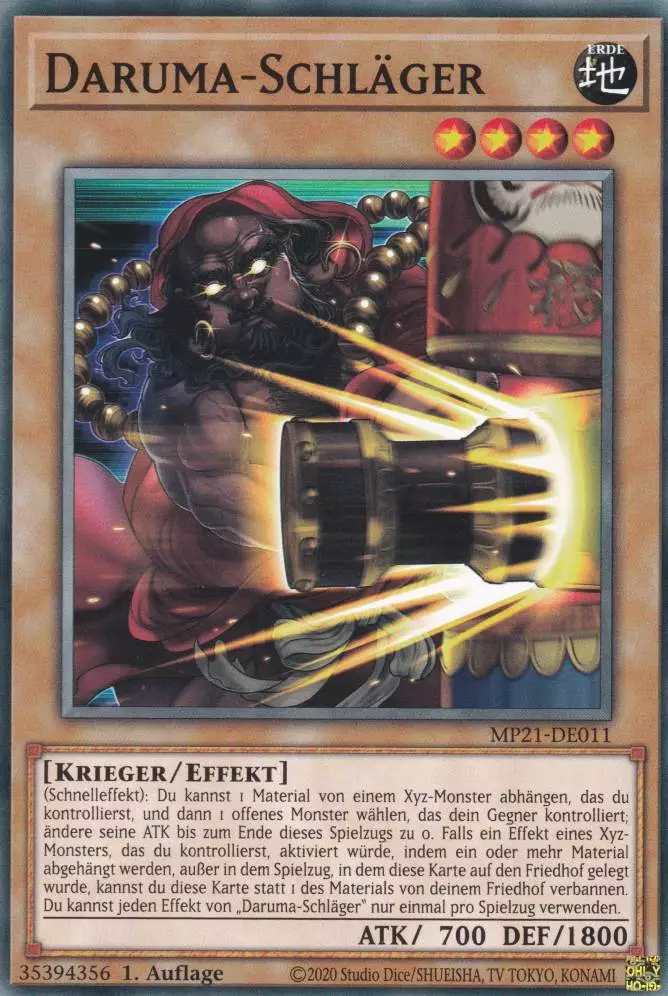 Daruma-Schläger MP21-DE011 ist in Common Yu-Gi-Oh Karte aus Tin of Ancient Battles 1.Auflage