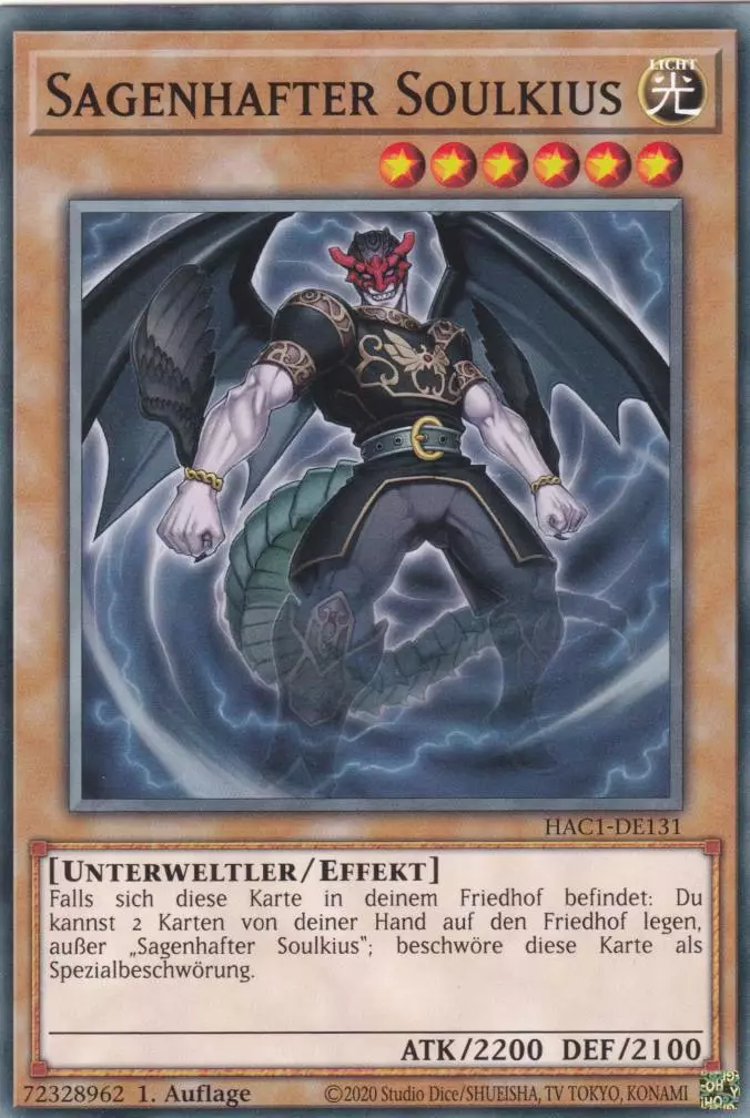 Sagenhafter Soulkius HAC1-DE131 ist in Common Yu-Gi-Oh Karte aus Hidden Arsenal Chapter 1 1.Auflage