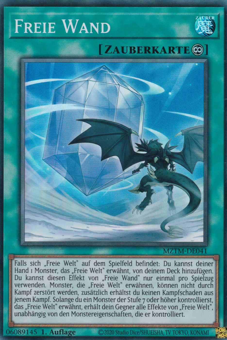 Freie Wand MZTM-DE041 ist in Super Rare Yu-Gi-Oh Karte aus Maze of the Master 1.Auflage