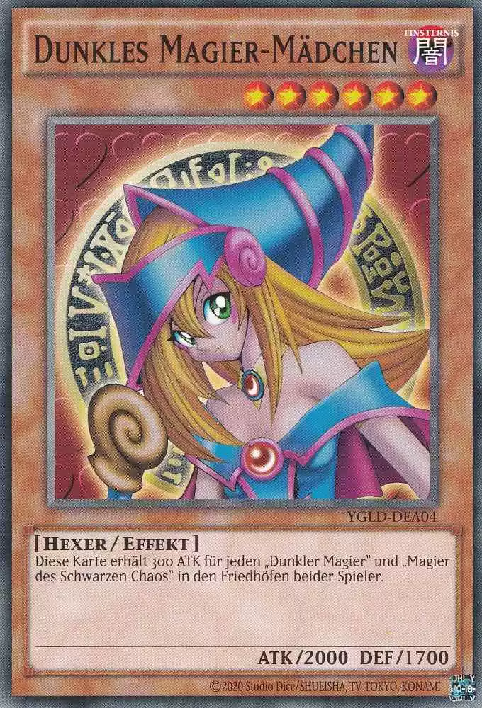 Dunkles Magier-Mädchen YGLD-DEA04 ist in Common Yu-Gi-Oh Karte aus Yugis Legendary Decks - King of Games unlimitiert