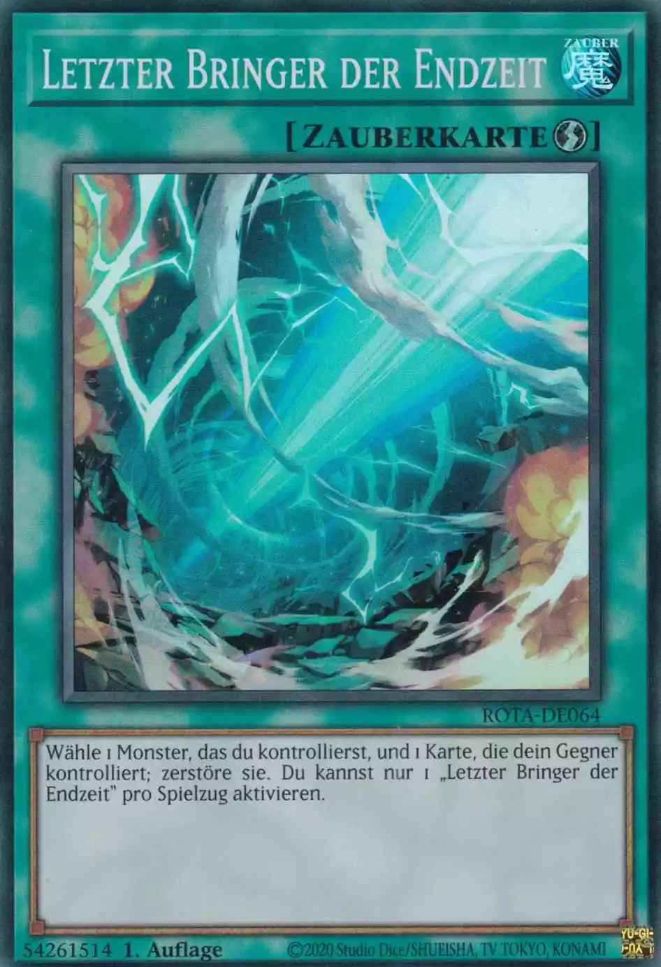 Letzter Bringer der Endzeit ROTA-DE064 ist in Super Rare Yu-Gi-Oh Karte aus Rage of the Abyss 1.Auflage