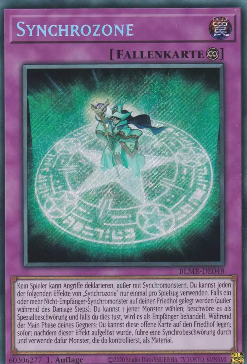 Synchrozone BLMR-DE048 ist in Secret Rare Yu-Gi-Oh Karte aus Battles of Legend Monstrous Revenge 1.Auflage