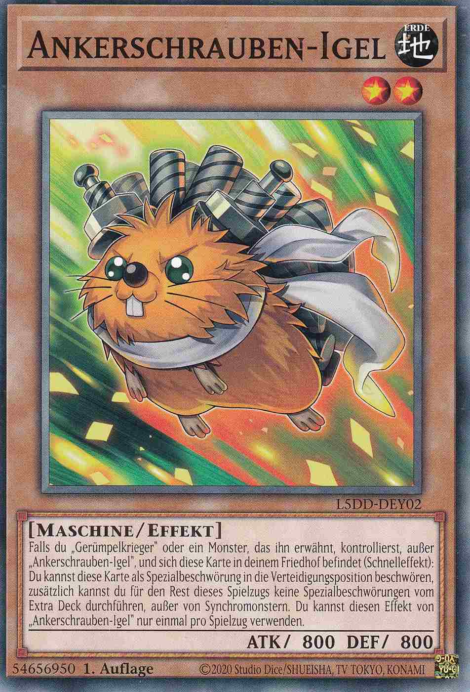 Ankerschrauben-Igel Common L5DD-DEY02 Yugioh Karte Ankerschrauben-Igel L5DD-DEY02 ist in Common Yu-Gi-Oh Karte aus Legendary 5D’s Decks 1.Auflage