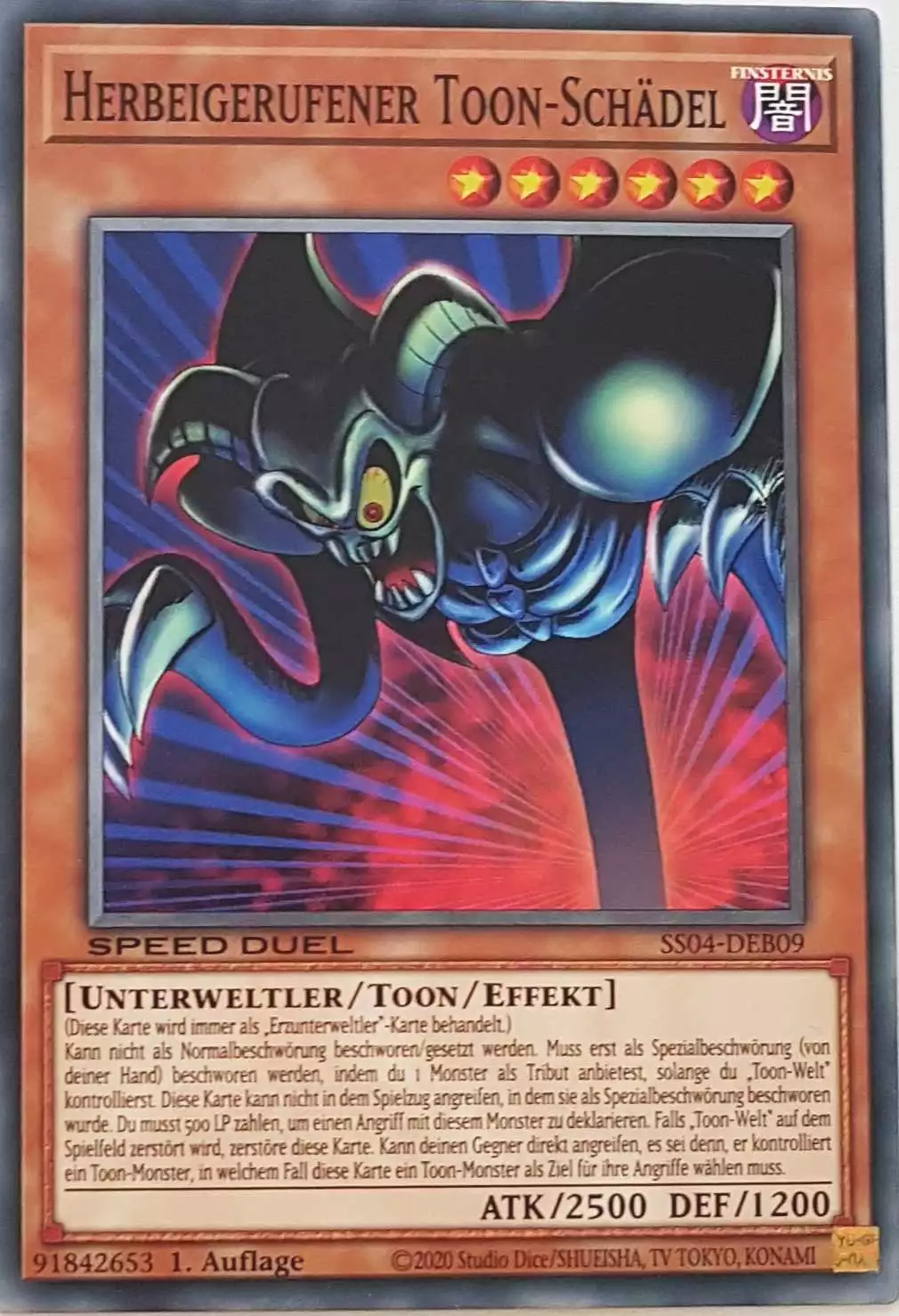 Herbeigerufener Toon-Schädel SS04-DEB09 ist in Common Yu-Gi-Oh Karte aus Match of the Millennium 1.Auflage