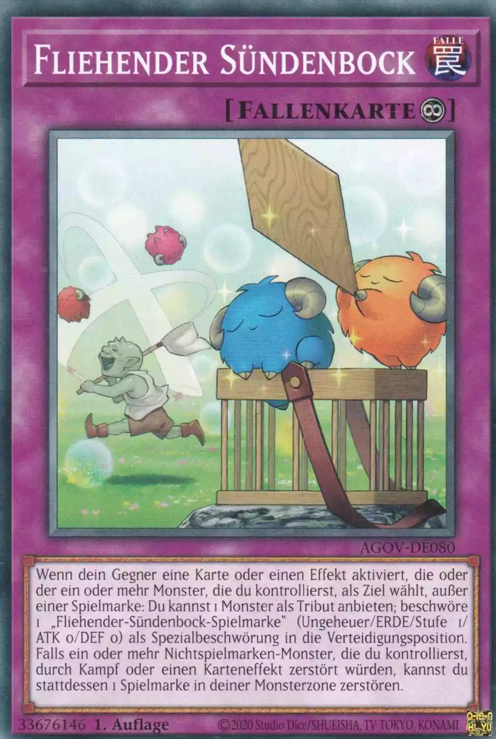 Fliehender Sündenbock AGOV-DE080 ist in Common Yu-Gi-Oh Karte aus Age of Overlord 1.Auflage