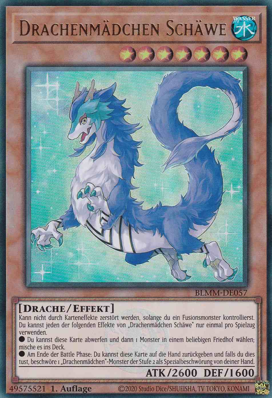Drachenmädchen Schäwe BLMM-DE057 ist in Ultra Rare Yu-Gi-Oh Karte aus Battles of Legend Monster Mayhem 1.Auflage