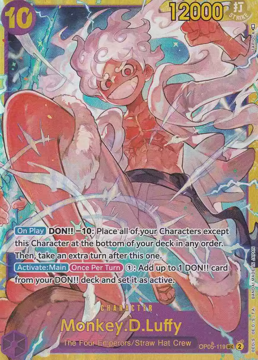 Monkey.D.Luffy OP05-119 ist in Secret Rare. Die One Piece Karte ist aus Awakening of the New Era in Normal Art.