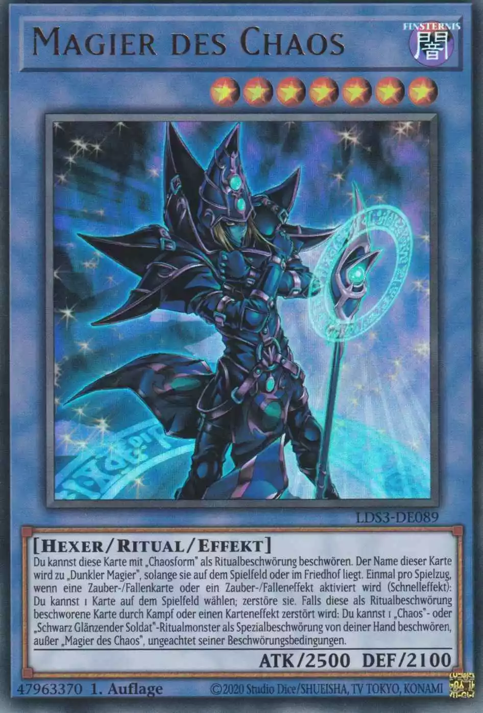 Magier des Chaos LDS3-DE089 ist in Ultra Rare Yu-Gi-Oh Karte aus Legendary Duelists Season 3 1.Auflage