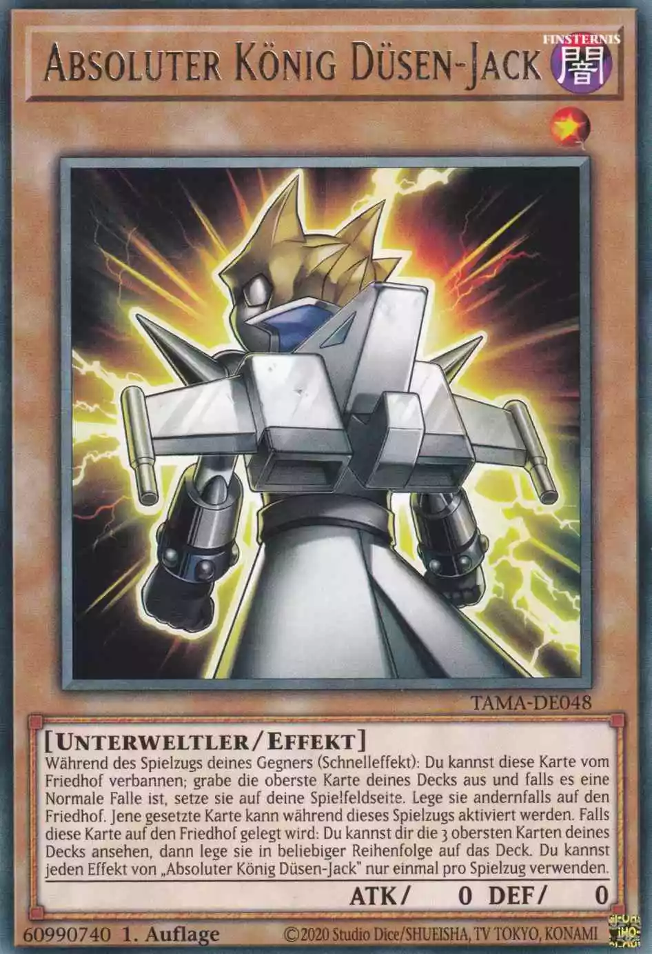 Absoluter König Düsen-Jack TAMA-DE048 ist in Rare Yu-Gi-Oh Karte aus Tactical Masters 1.Auflage