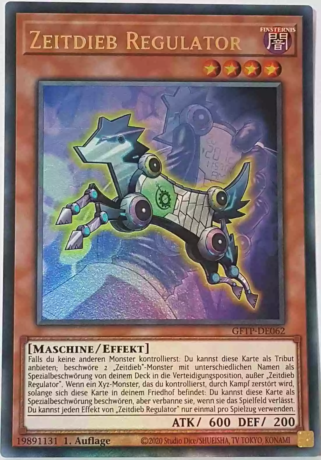 Zeitdieb Regulator GFTP-DE062 ist in Ultra Rare Yu-Gi-Oh Karte aus Ghost From The Past 1.Auflage