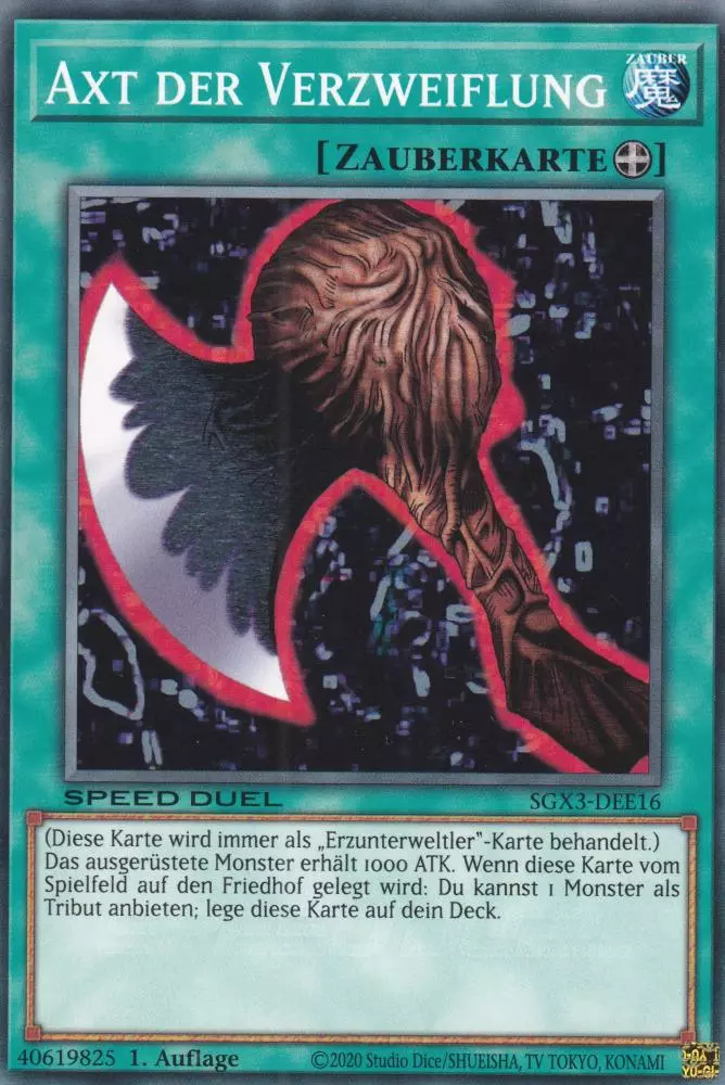 Axt der Verzweiflung SGX3-DEE16 ist in Common Yu-Gi-Oh Karte aus Speed Duel GX: Duelists of Shadows 1.Auflage