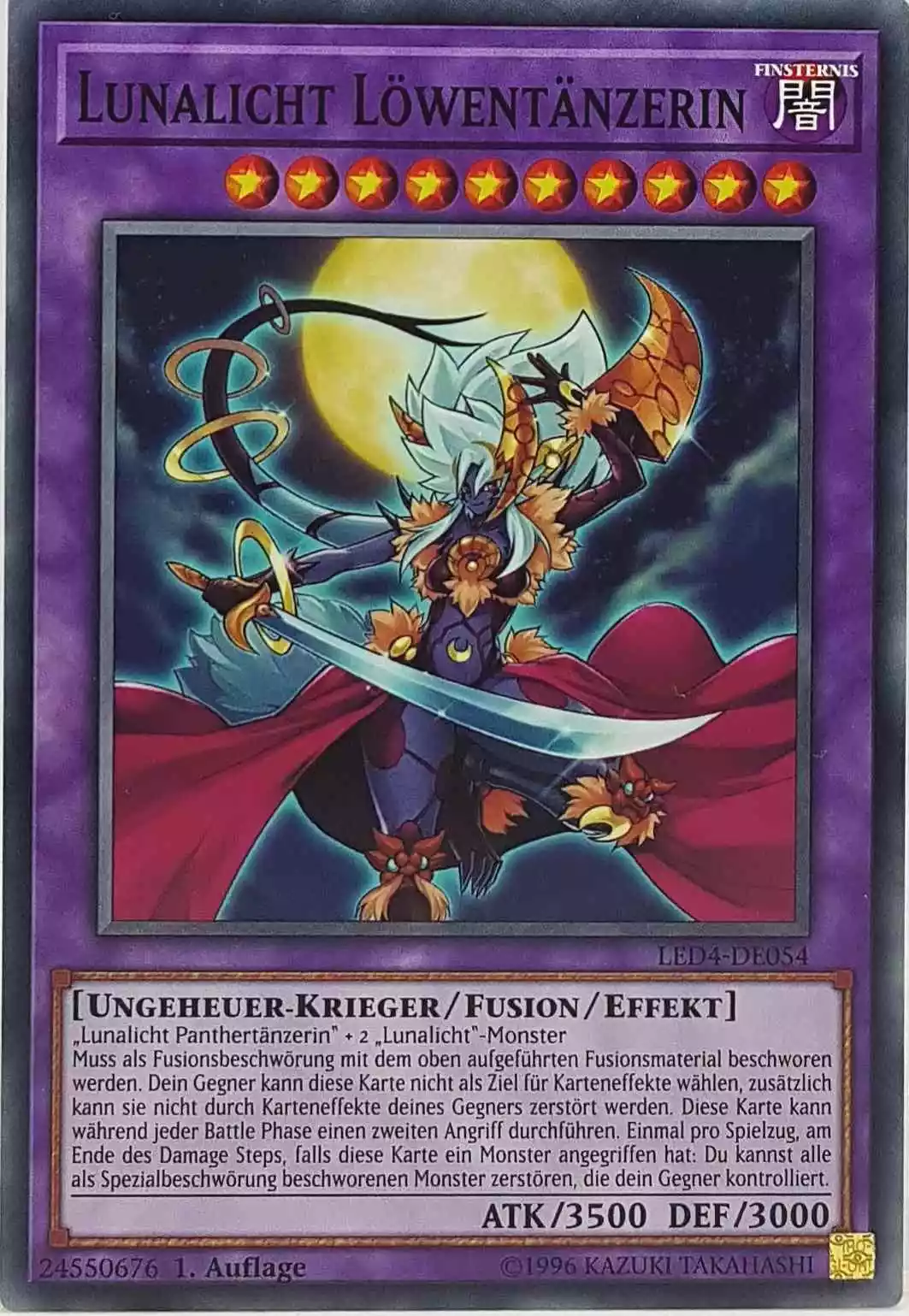 Lunalicht Löwentänzerin LED4-DE054 ist in Common Yu-Gi-Oh Karte aus Legendary Duelists Sisters of the Rose 1. Auflage