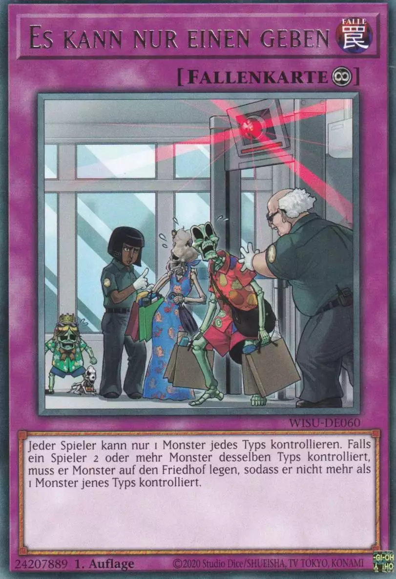 Es kann nur einen geben WISU-DE060 ist in Rare Yu-Gi-Oh Karte aus Wild Survivors 1.Auflage