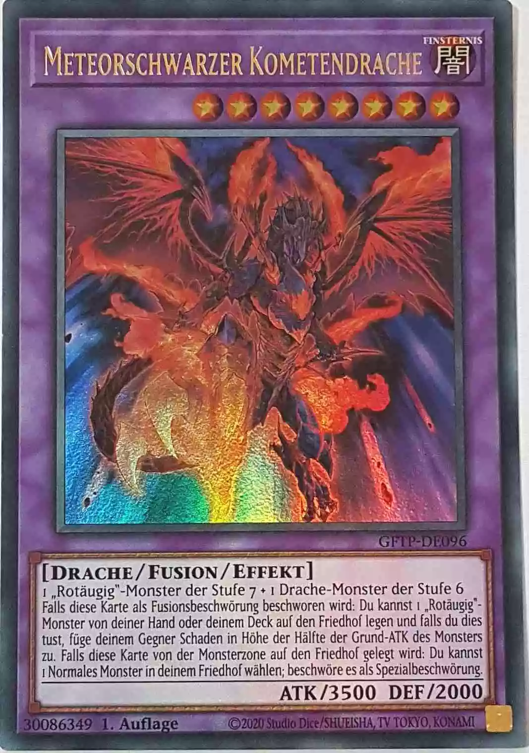 Meteorschwarzer Kometendrache GFTP-DE096 ist in Ultra Rare Yu-Gi-Oh Karte aus Ghost From The Past 1.Auflage