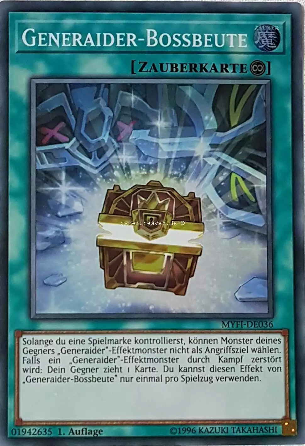 Generaider-Bossbeute MYFI-DE036 ist in Super Rare aus Mystic Fighters 1.Auflage