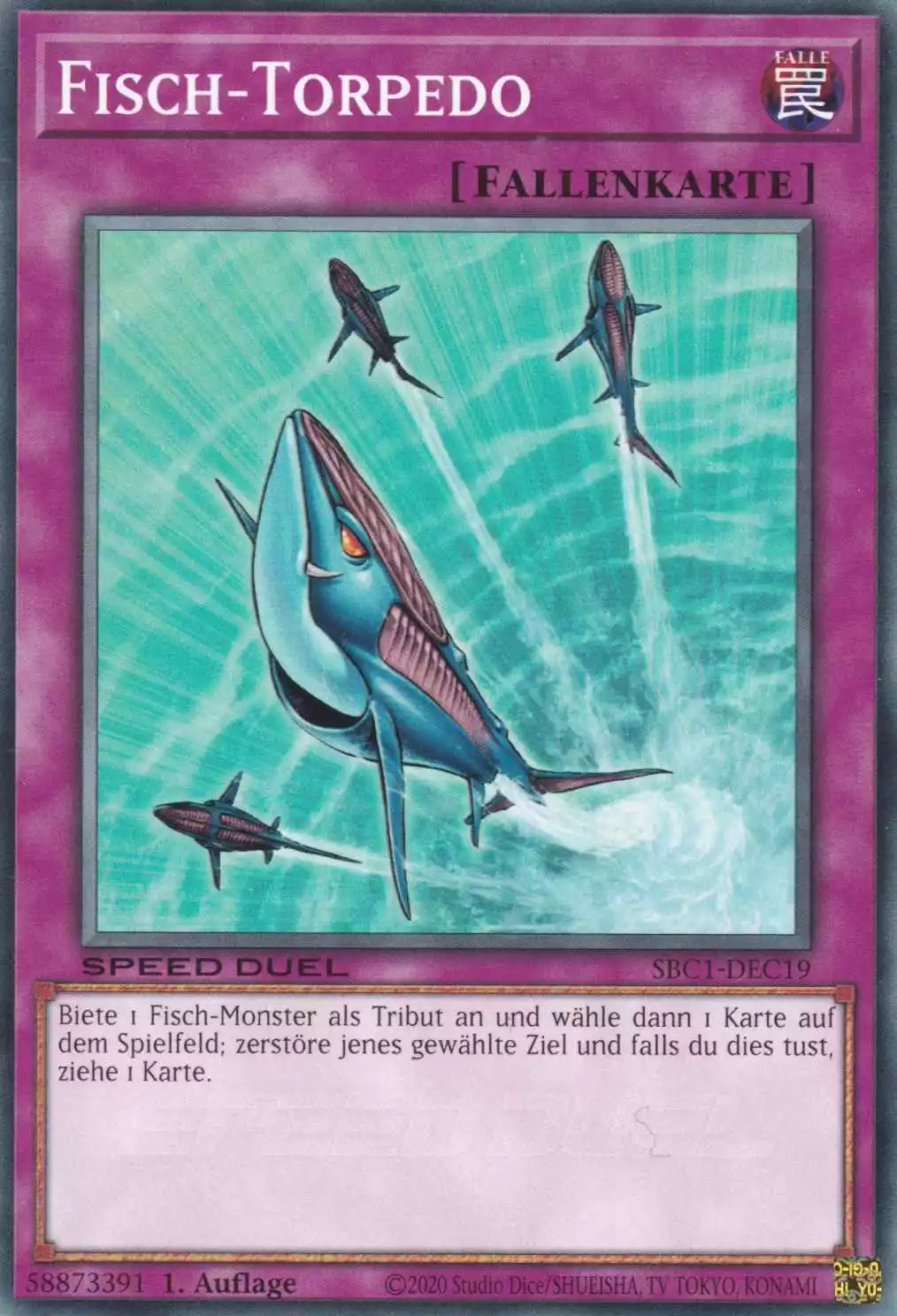Fisch-Torpedo SBC1-DEC19 ist in Common Yu-Gi-Oh Karte aus Streets of Battle City 1.Auflage