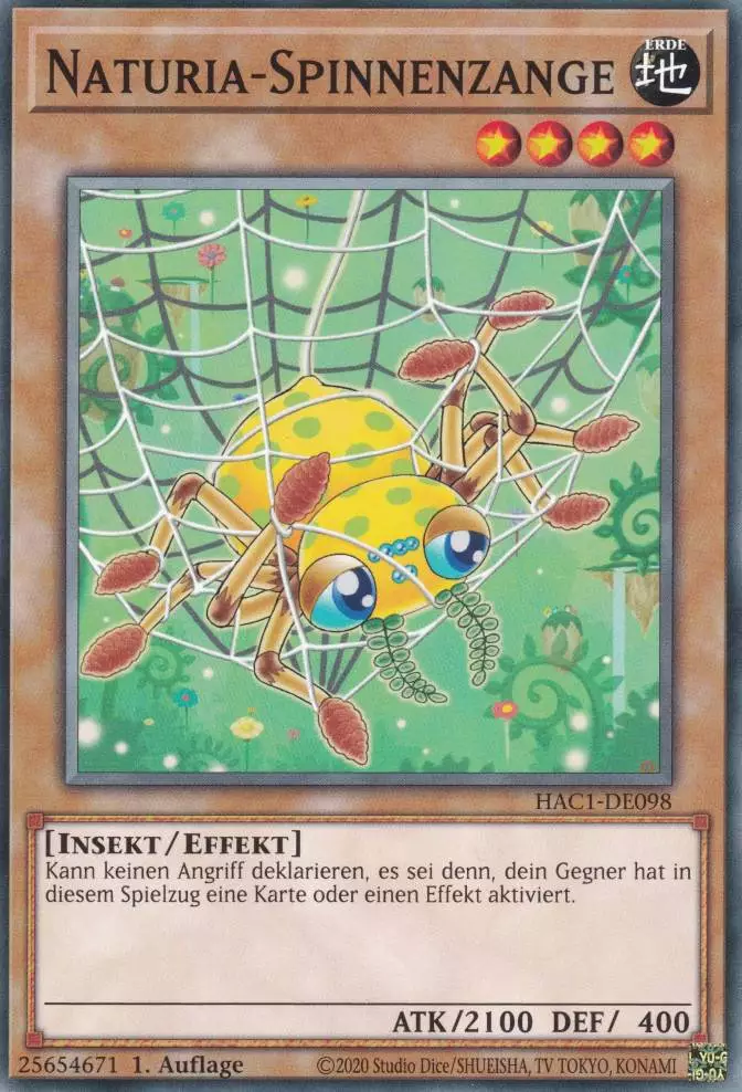 hac1-de098-naturia-spinnenzange-common-hidden-arsenal-chapter-1 Naturia-Spinnenzange HAC1-DE098 ist in Common Yu-Gi-Oh Karte aus Hidden Arsenal Chapter 1 1.Auflage