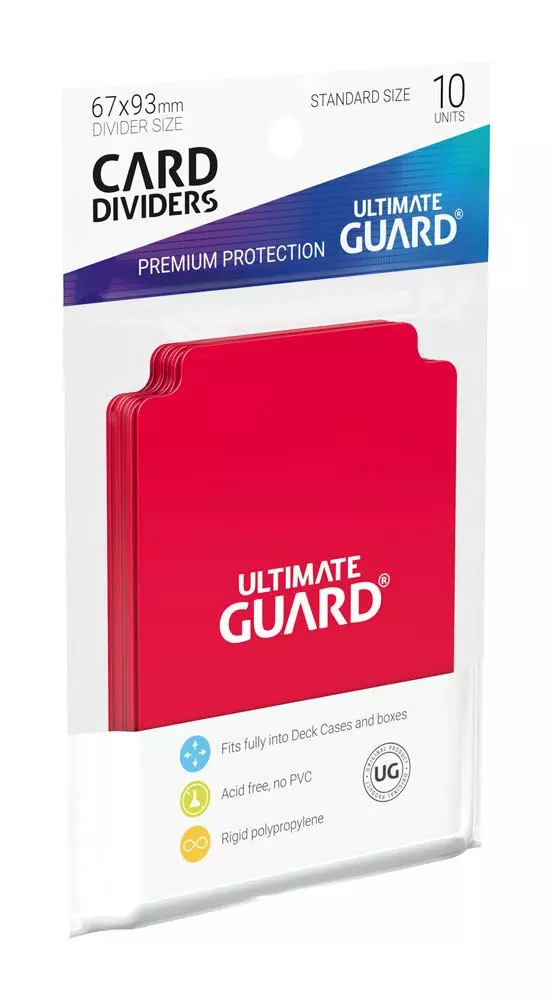 Ultimate-Guard-Kartentrenner-Standardgr-sse-Rot-10-1 Ultimate Guard Kartentrenner Standardgröße Rot 10 Stück
