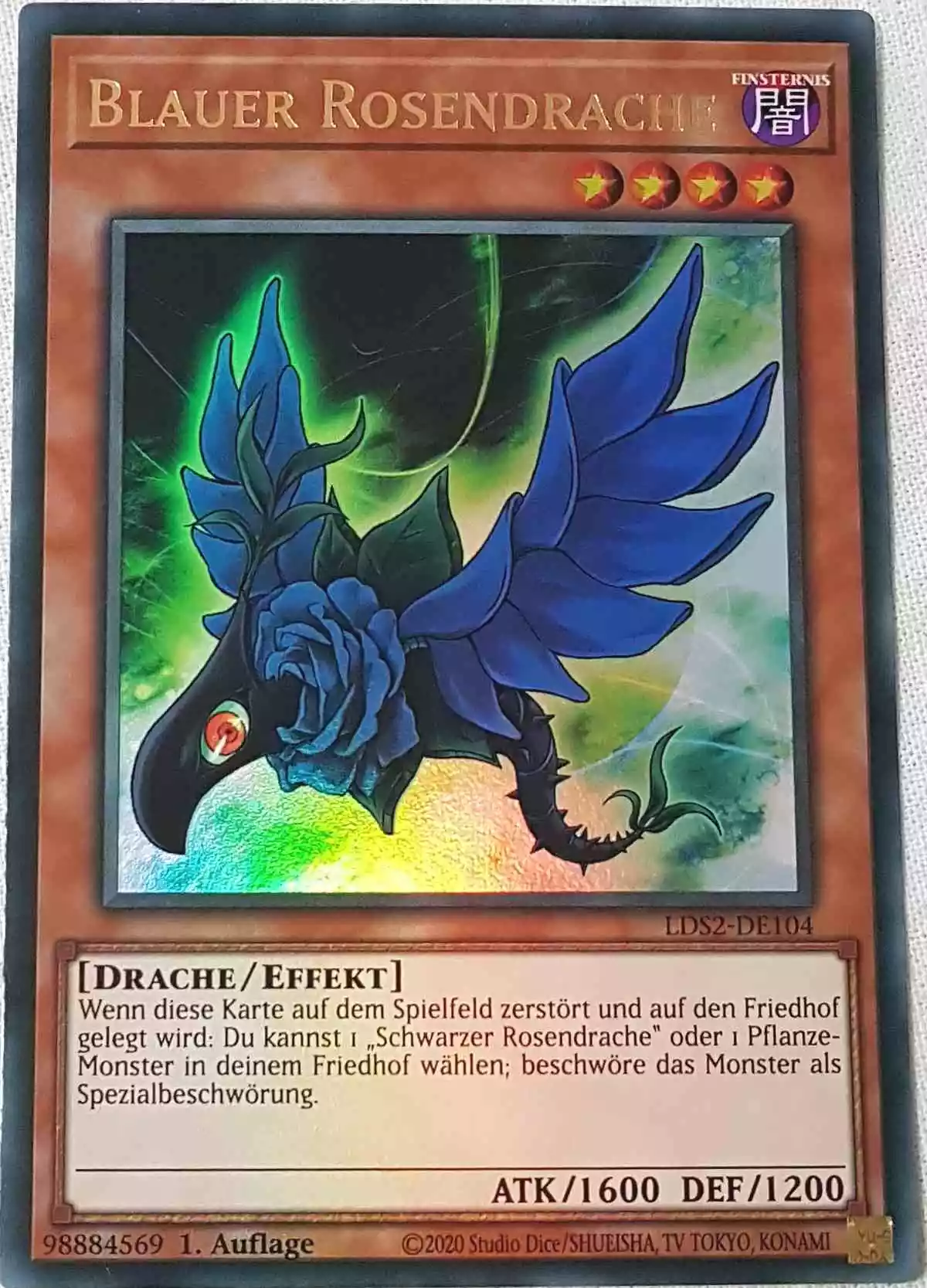 Blauer Rosendrache LDS2-DE104 ist in Ultra Rare Yu-Gi-Oh Karte aus Legendary Duelists: Season 2 1.Auflage